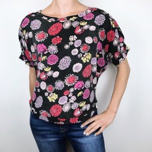 DOLAN (Anthro) silk flower top